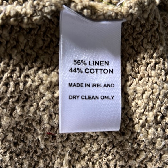 John Molloy Ireland Donegal Knit Linen and Cotton Cardigan Size Large Lagenlook - Picture 7 of 9
